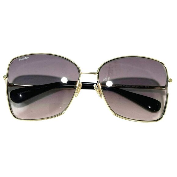 MaxMara Gold Rim Gradient Large Lens Butterfly Sunglasses With Case main image 9